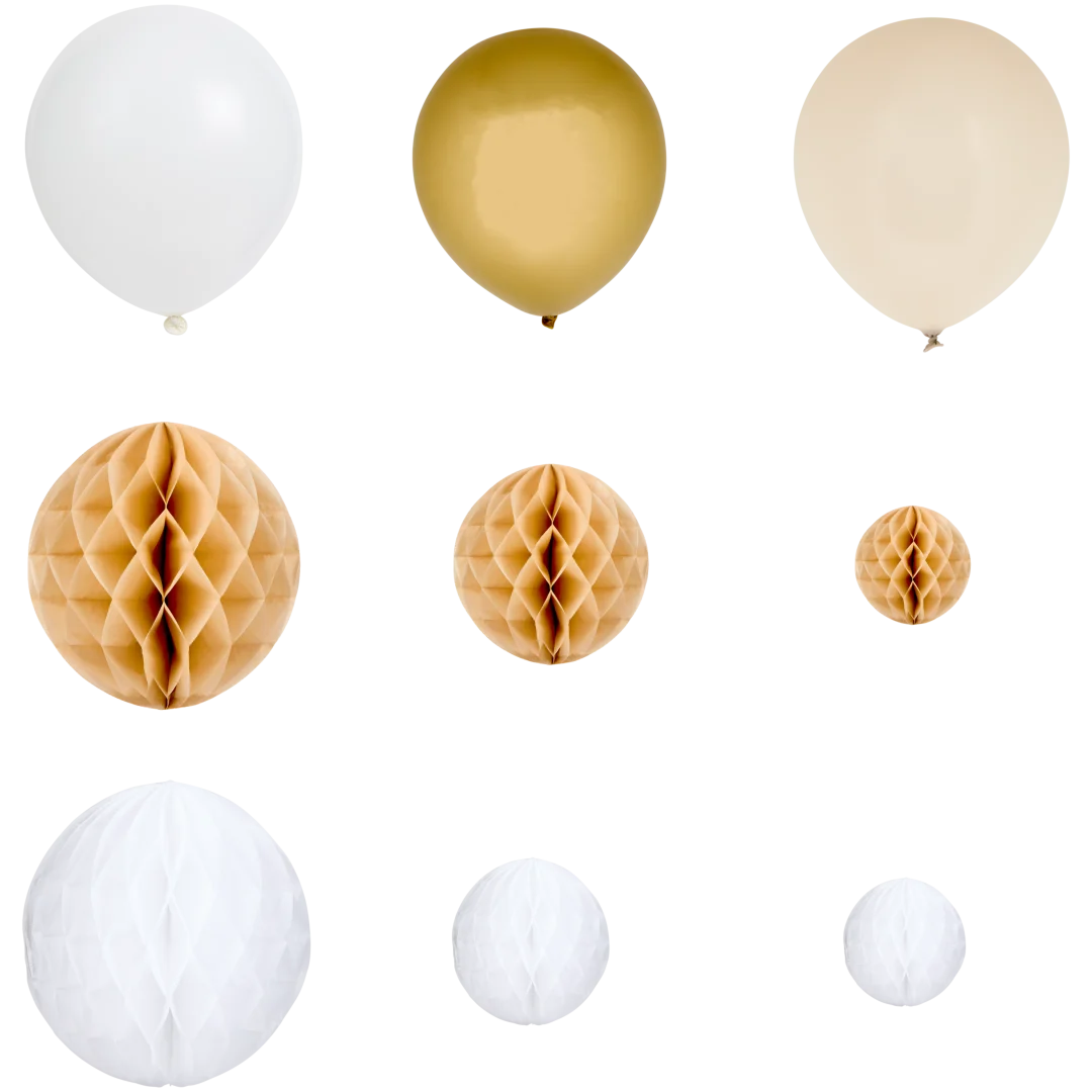 Ballonbogen-Set mit Wabenbällen