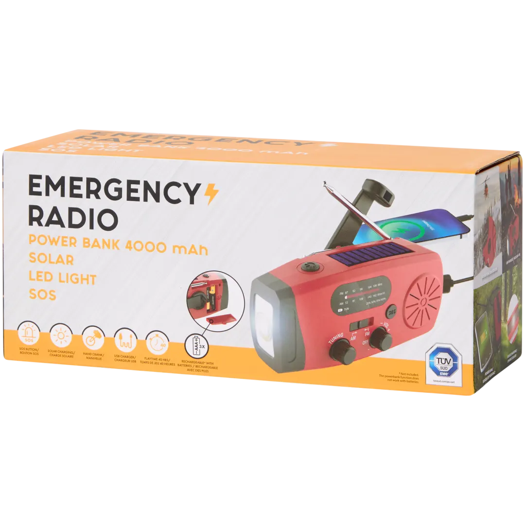 4-in-1 noodradio met zaklamp en powerbank 2