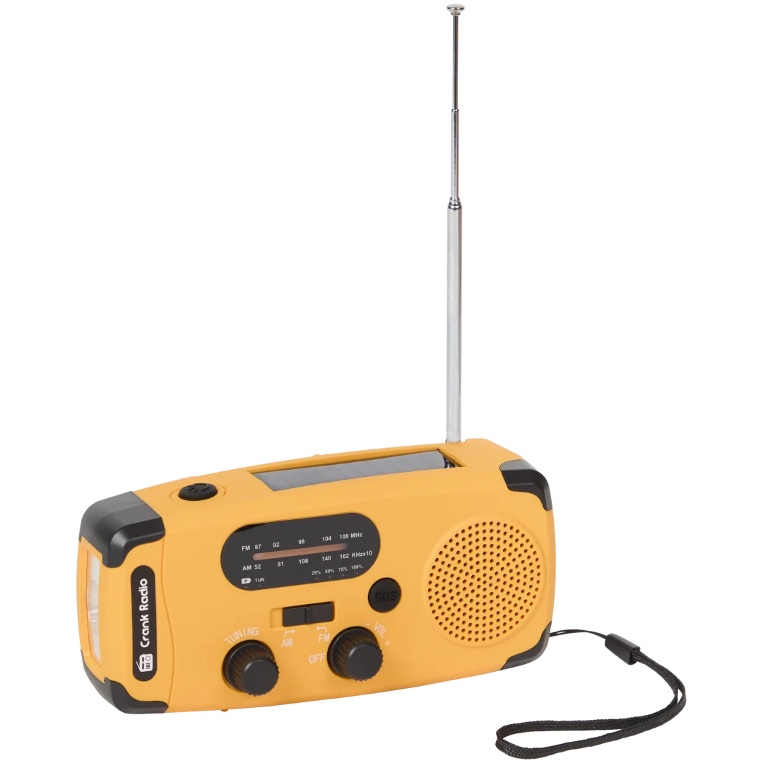 4-in-1 Notfunkgerät mit Taschenlampe und Powerbank 1