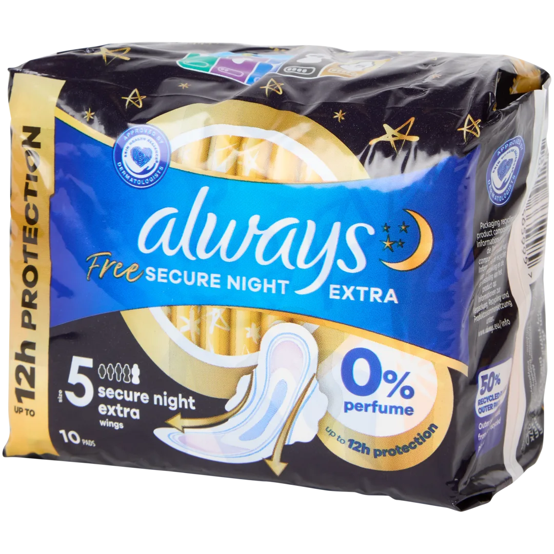 Menstruační vložky Always Free Secure Night Extra 1