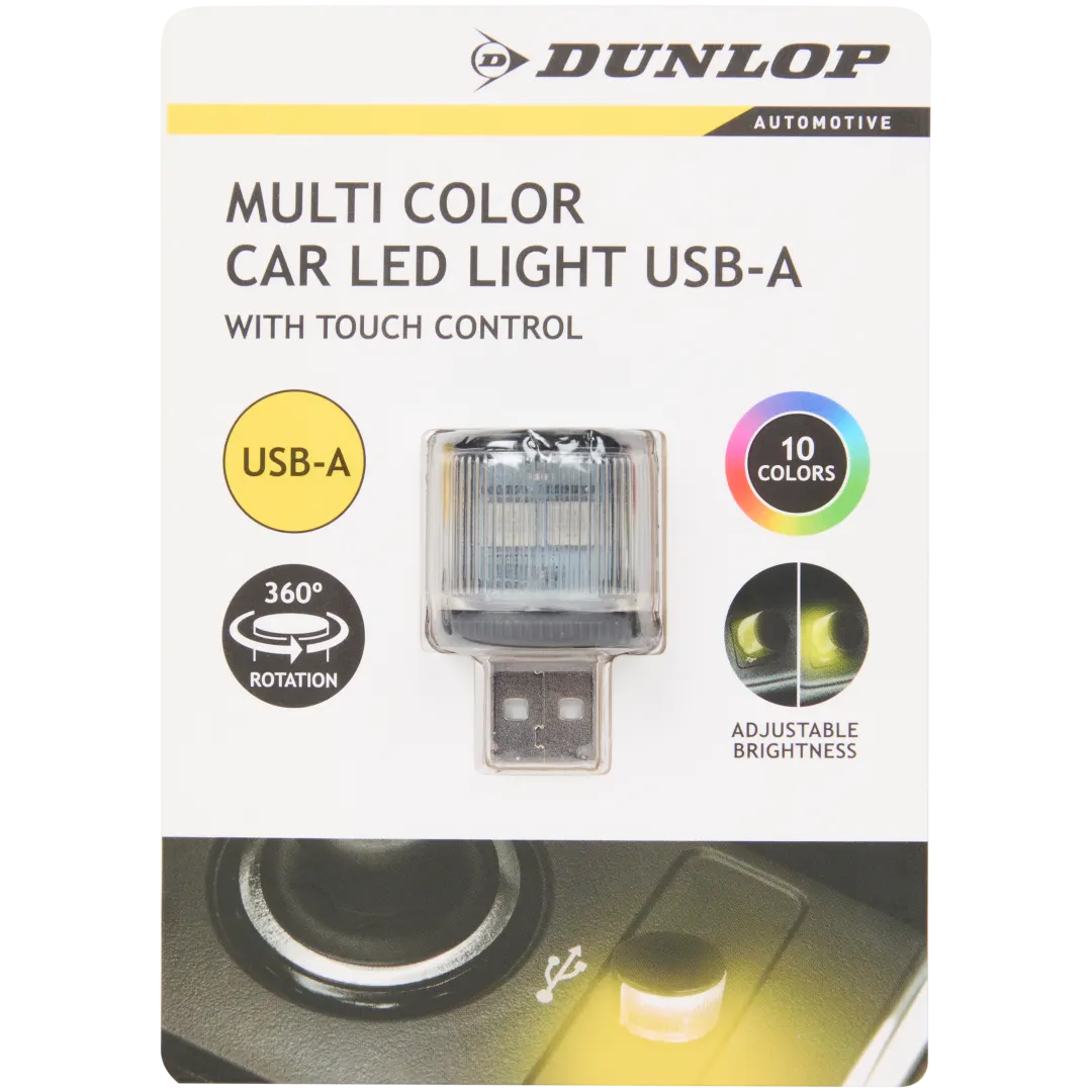 Luz ambiente multicolorida para automóvel Dunlop 1