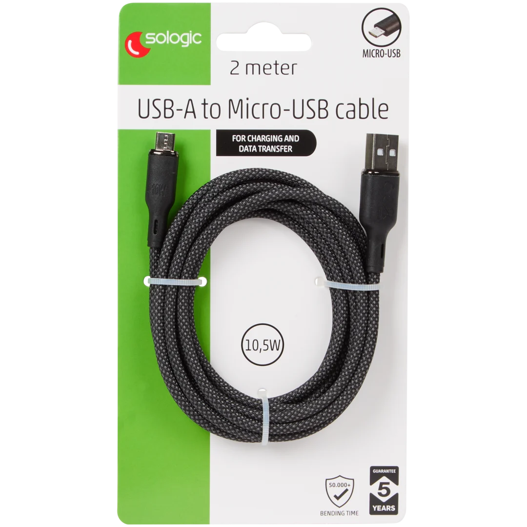 Sologic Lade- und Datenkabel USB-A zu Mikro-USB