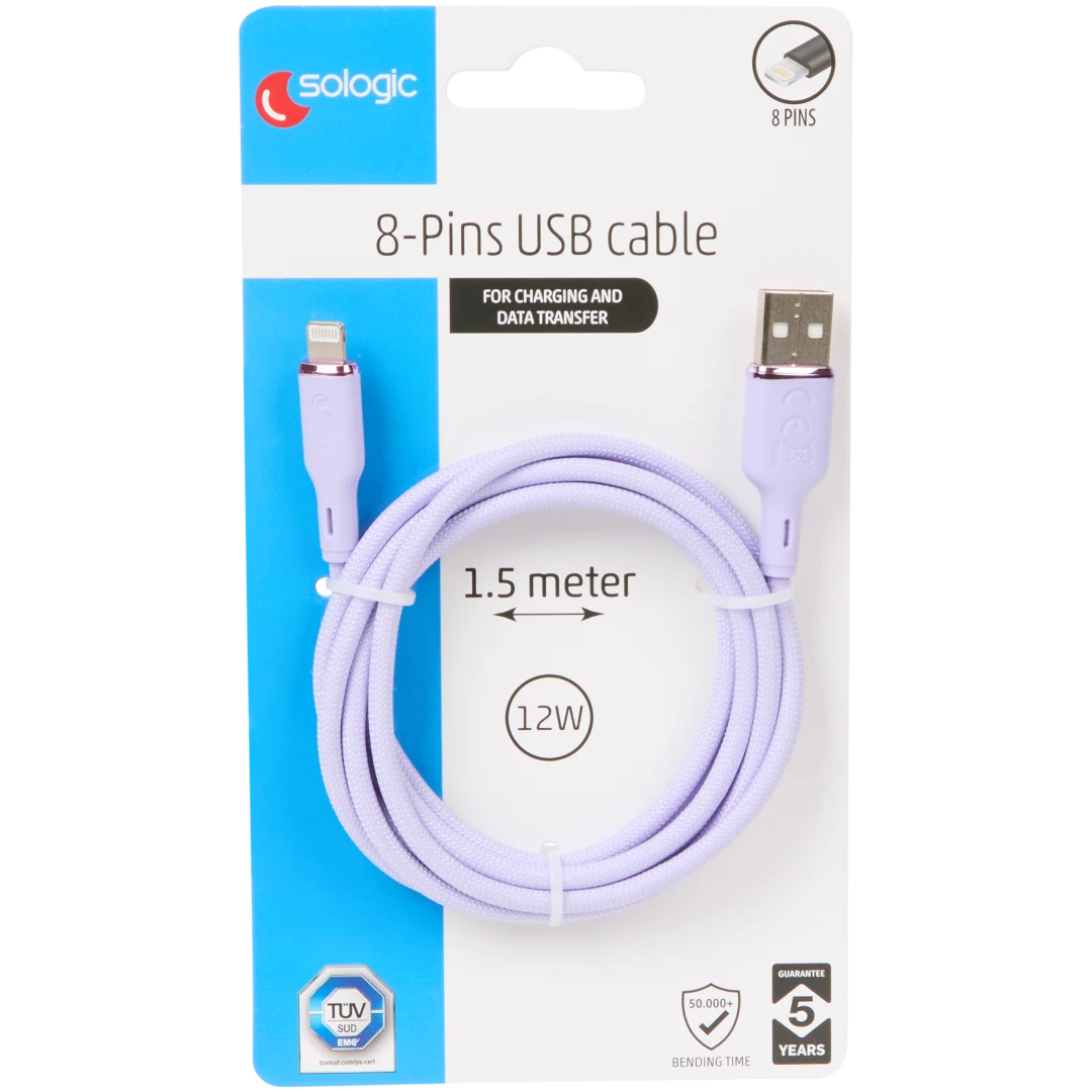 Cabo de dados e carregamento Sologic 8 pinos 2
