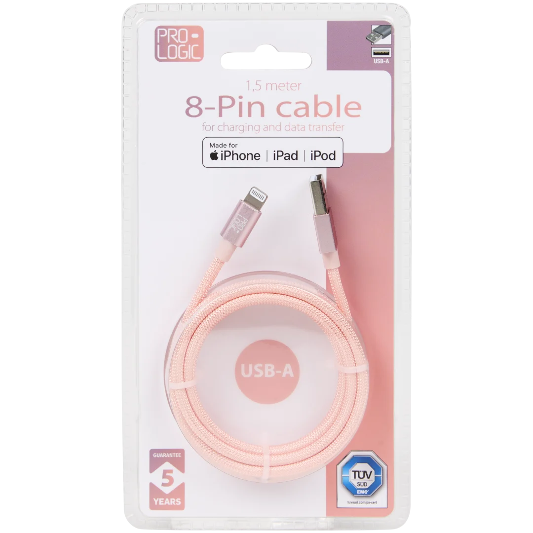 Câble de charge et de données Prologic USB-A vers 8 broches