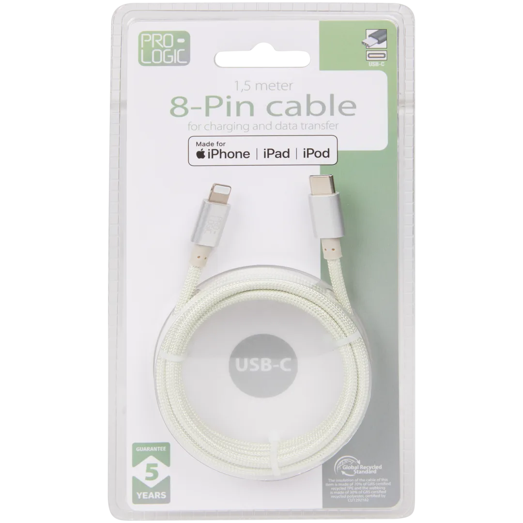 Cavo dati e di ricarica Prologic Da USB-C a 8 pin