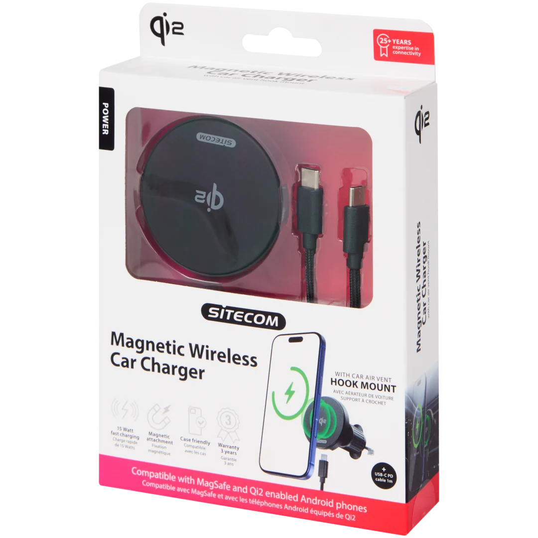 Sitecom Kabelloses magnetisches Auto-Ladegerät 1