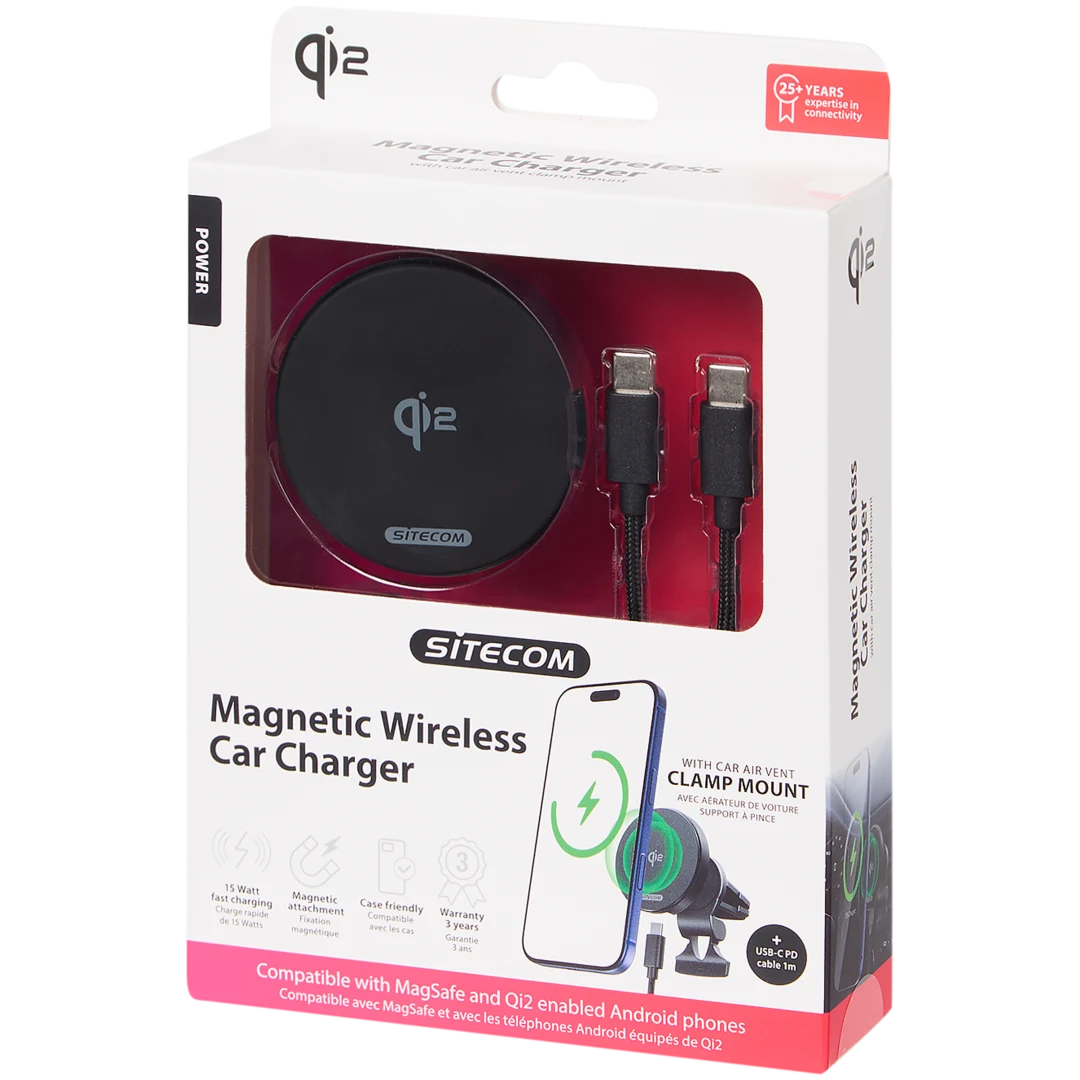 Sitecom Kabelloses magnetisches Auto-Ladegerät 4
