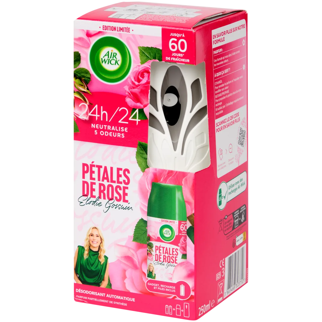 Kit désodorisant automatique Air Wick Freshmatic Pétales de rose