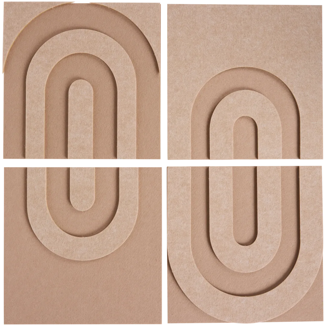 Vilten wanddecoratie set
