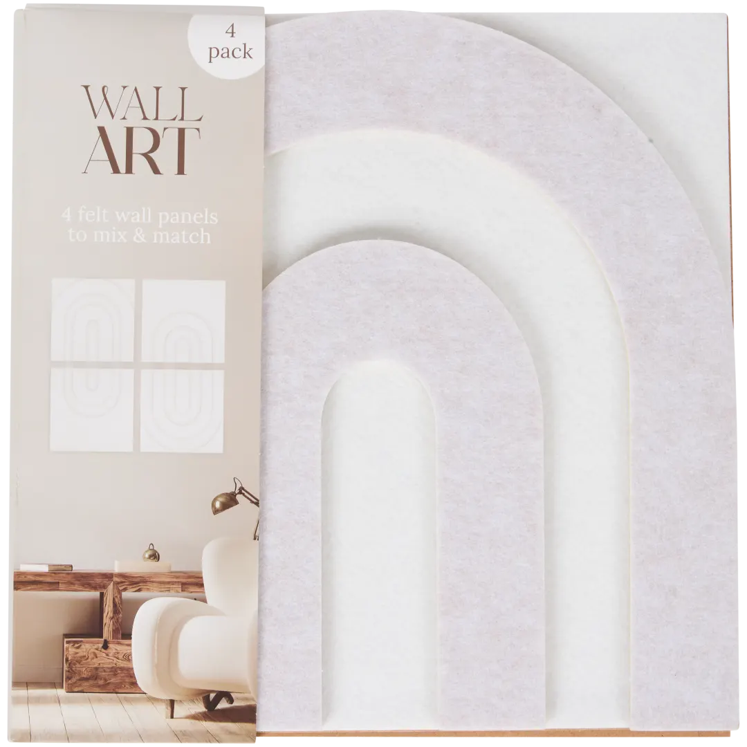 Vilten wanddecoratie set