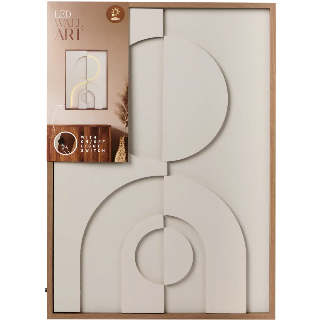 Wanddecoratie met led 2