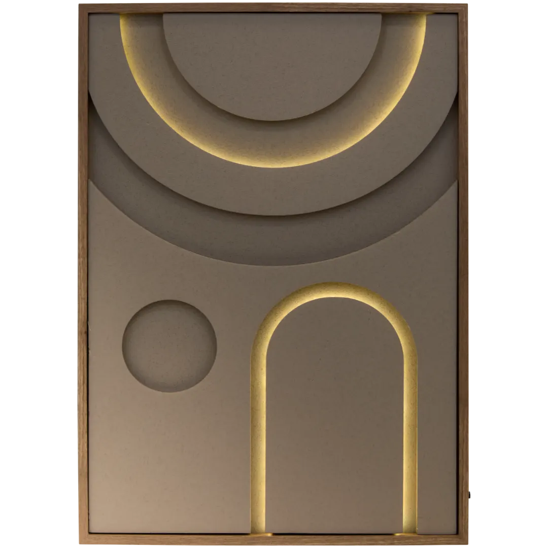 Wanddecoratie met led 3