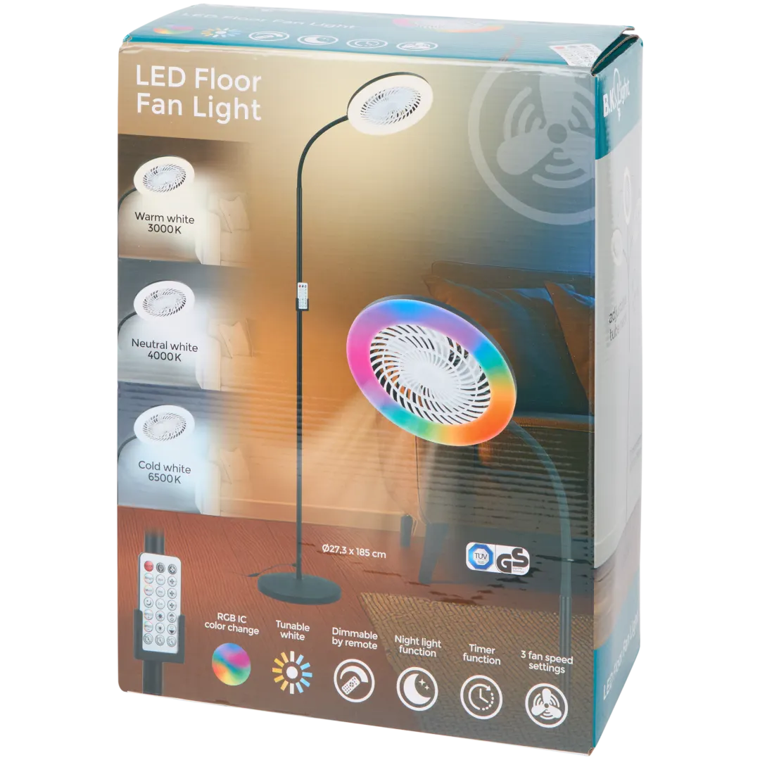 Ventilateur sur pied avec lumière BK 1