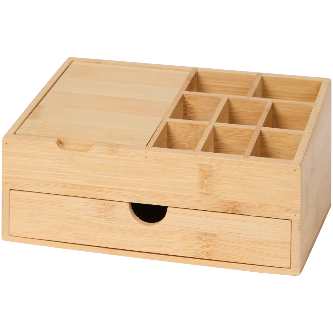 Organizer in bambù con specchio