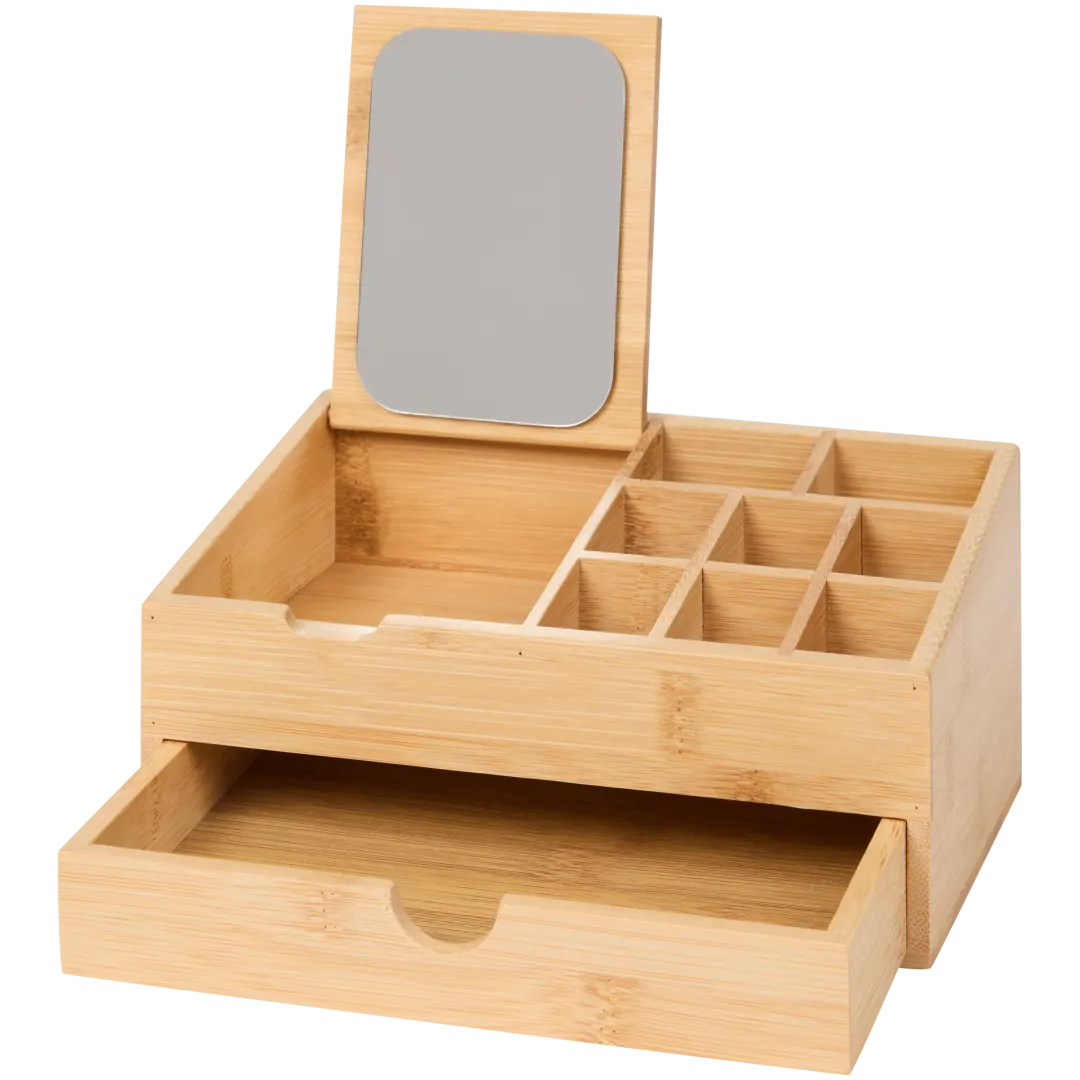 Organizer in bambù con specchio