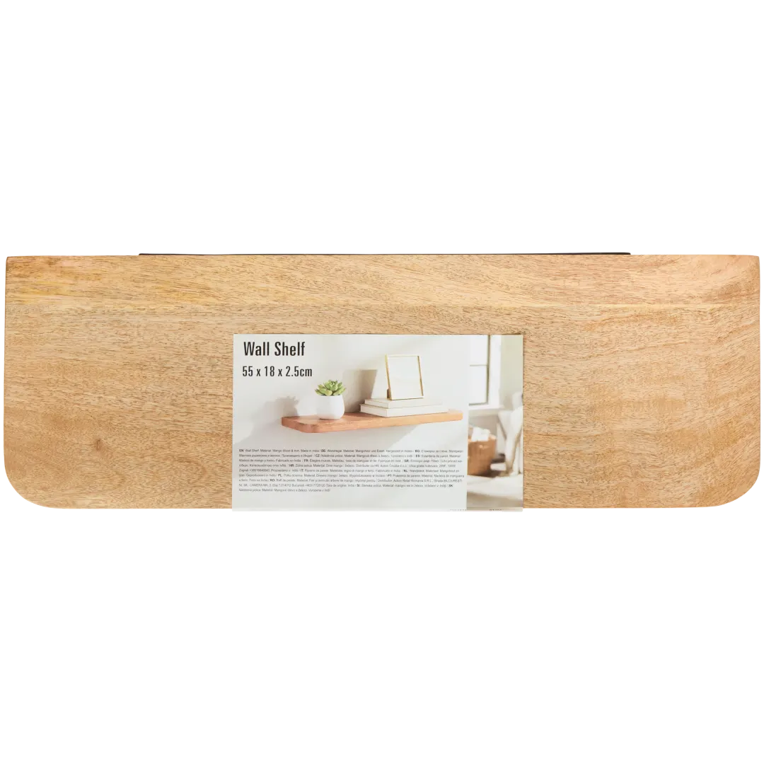 Balda para la pared de madera de mango