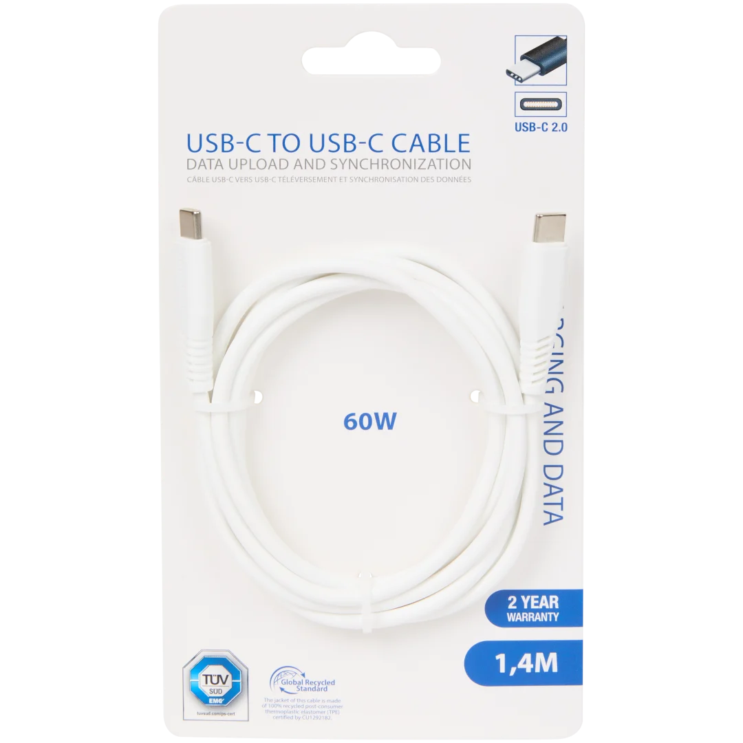 Cabo de dados e carregamento USB-A para USB-C