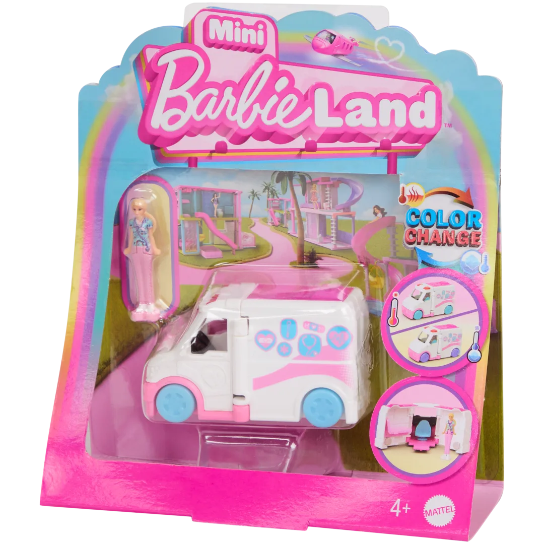 Barbie Mini Land voertuigen-set