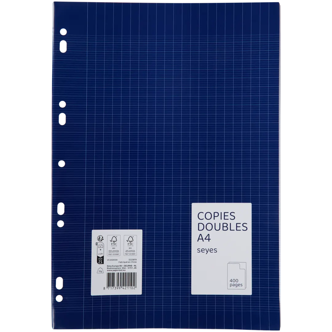 Copies doubles perforées A4