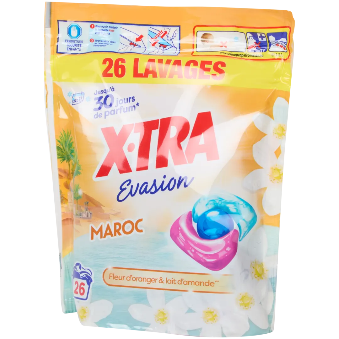 Capsules de lessive Xtra Evasion Maroc