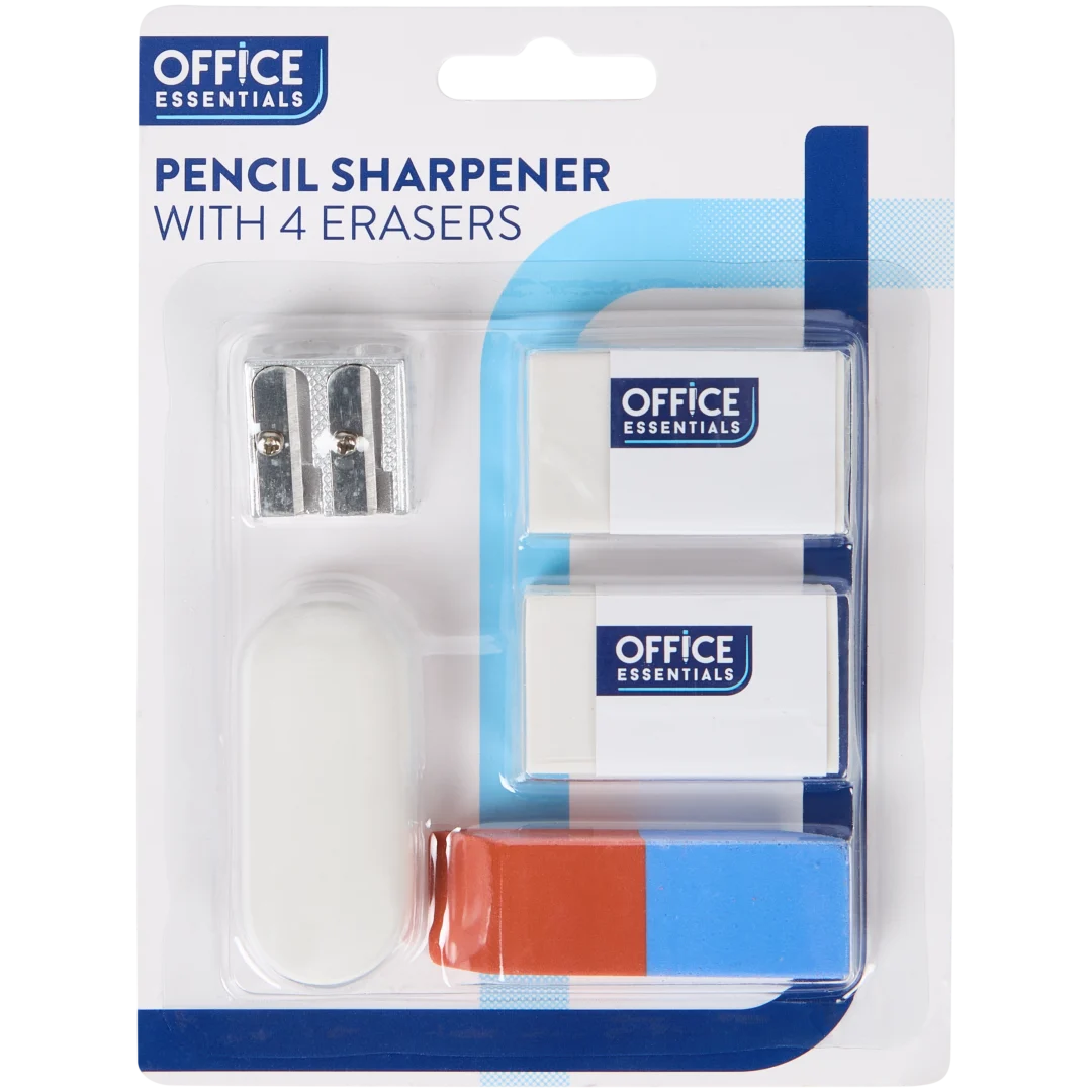 Set de gomas y sacapuntas Office Essentials