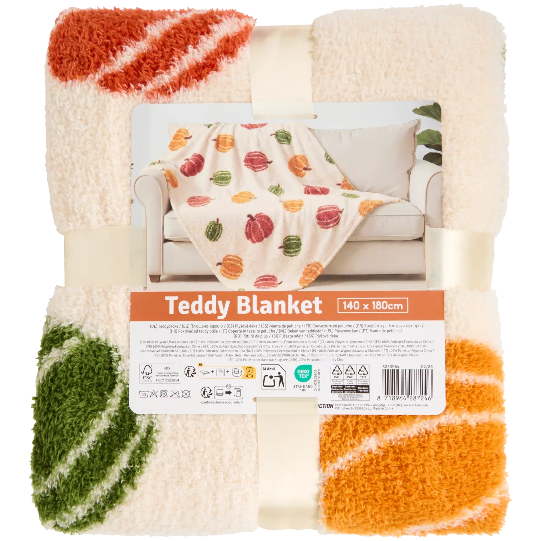 Plaid con stampa autunnale