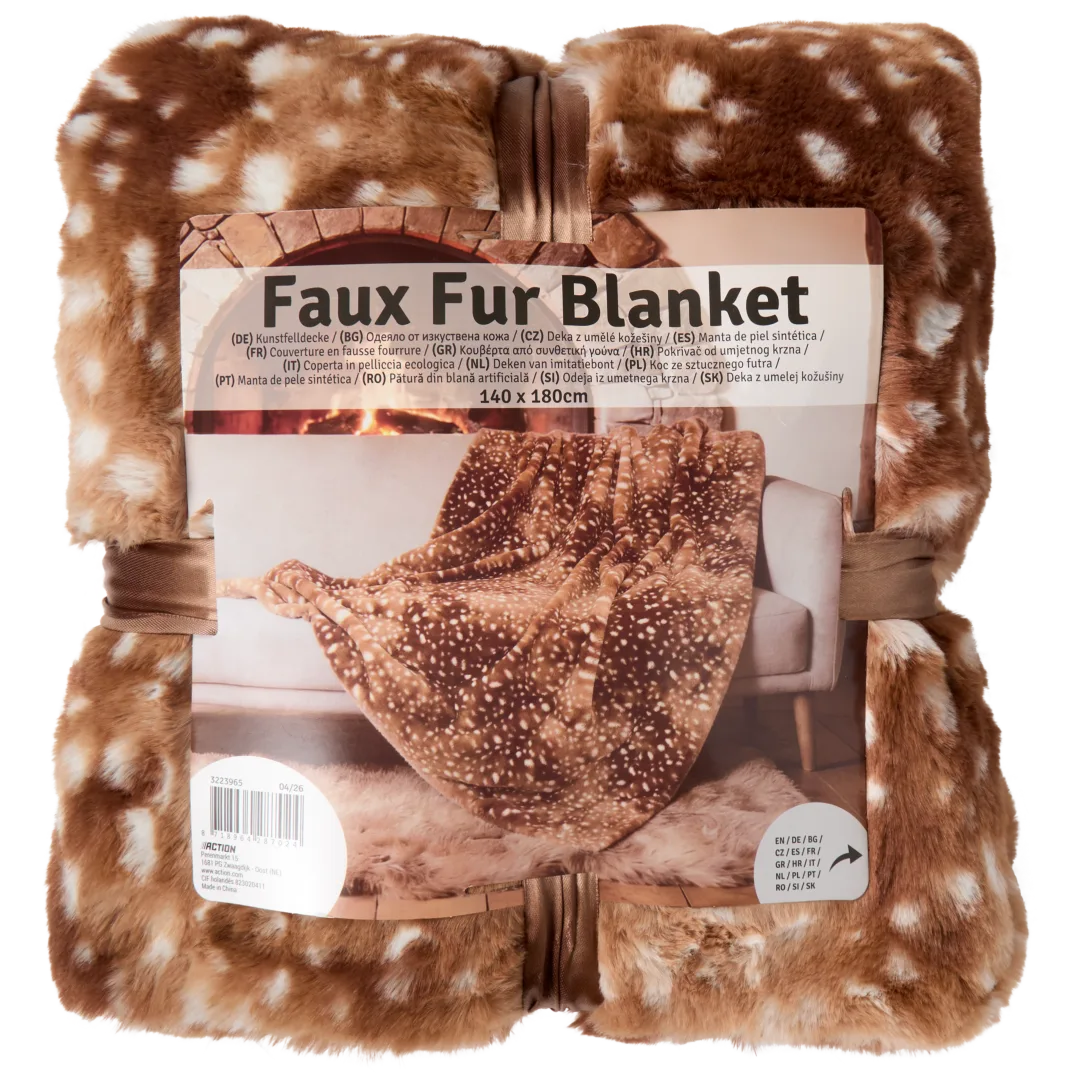 Plaid van imitatiebont