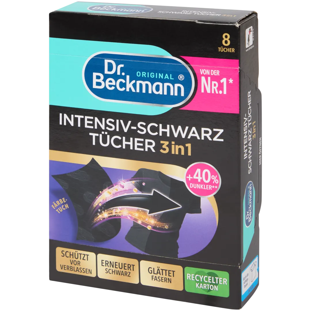 Dr. Beckmann 3-in-1 Farbschutztücher Schwarz 1