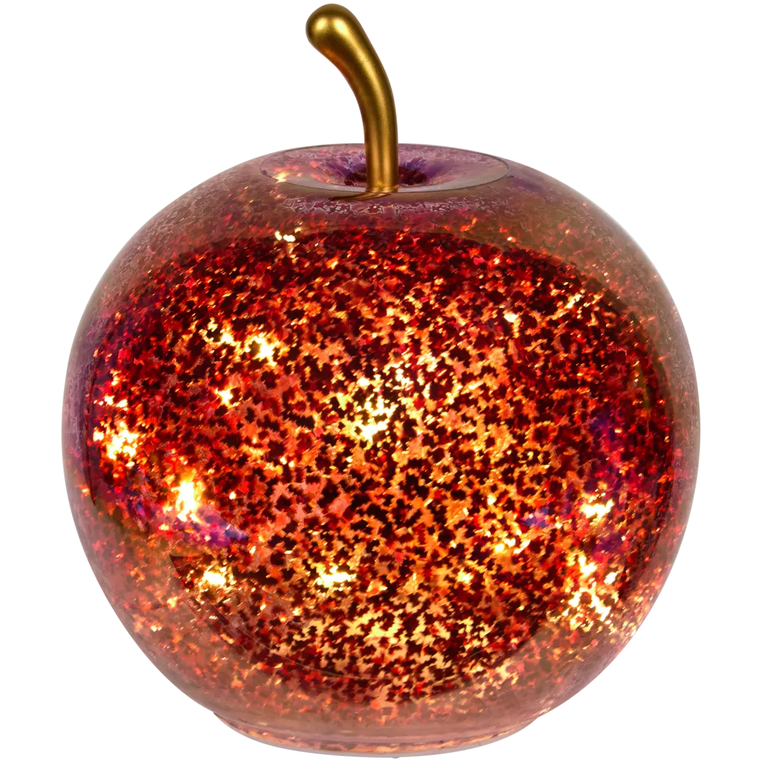 Glitter appel met led 2