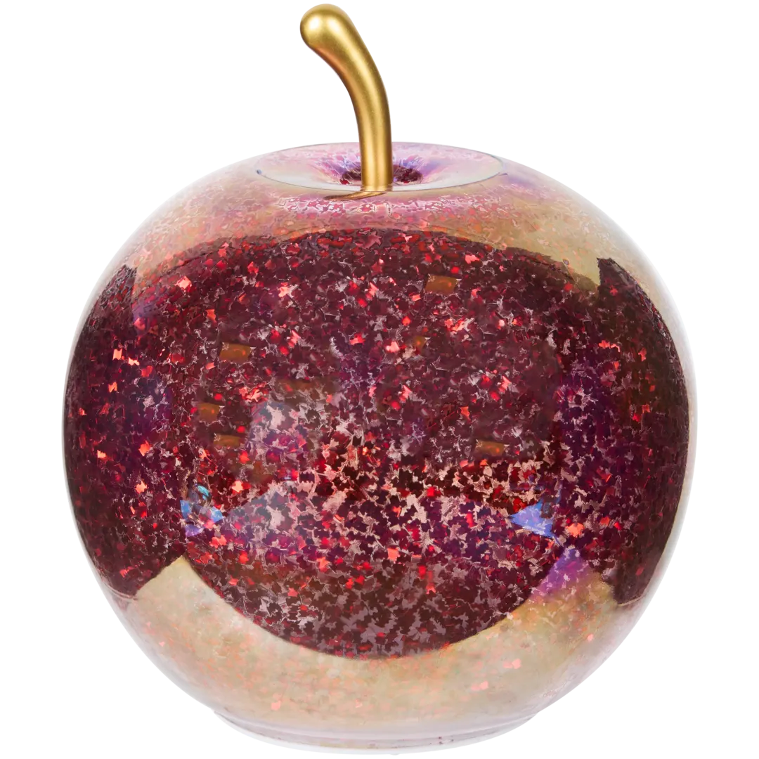 Glitter appel met led 1
