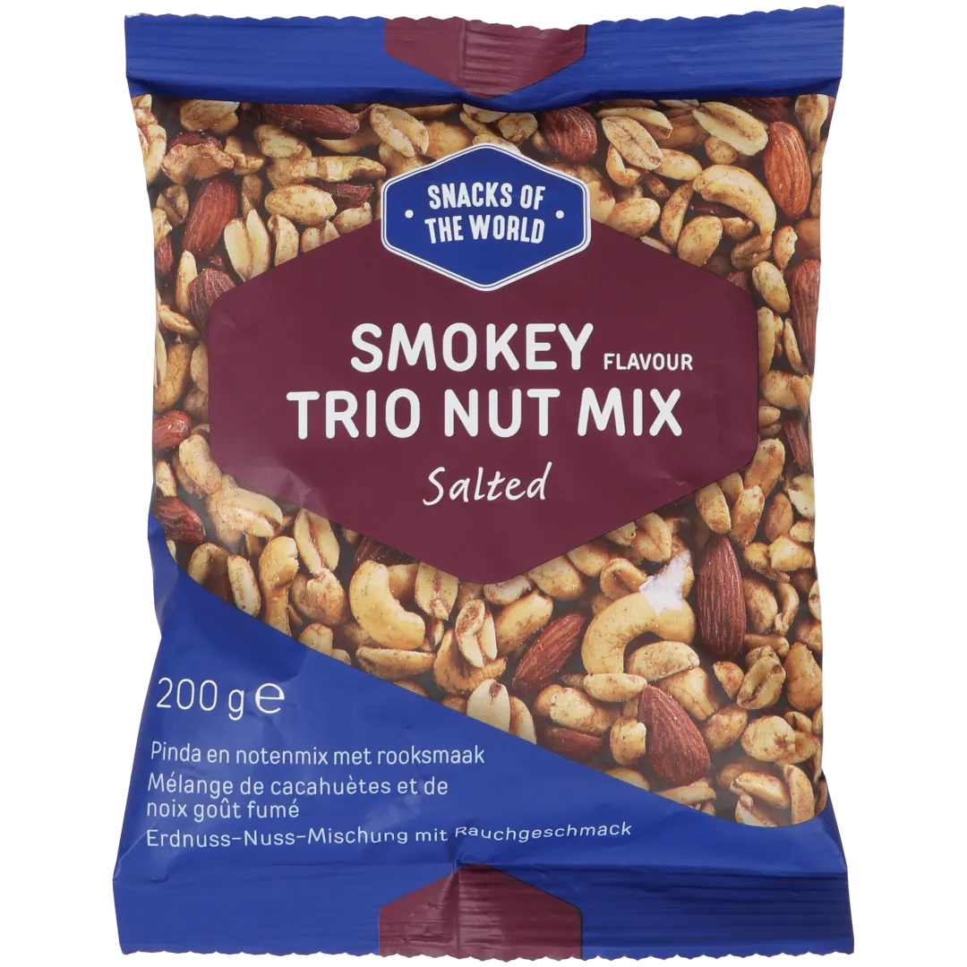 Snacks of the World pinda- en notenmix rooksmaak