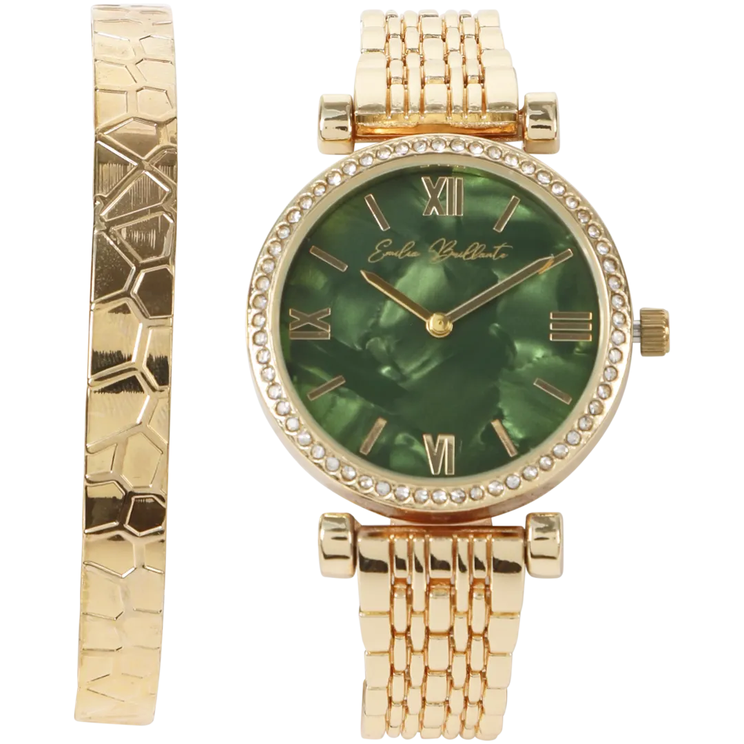 Set de regalo con reloj y pulsera para mujer