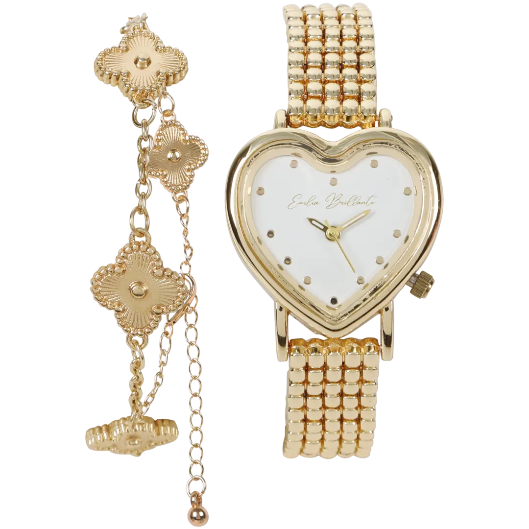 Set de regalo con reloj y pulsera para mujer