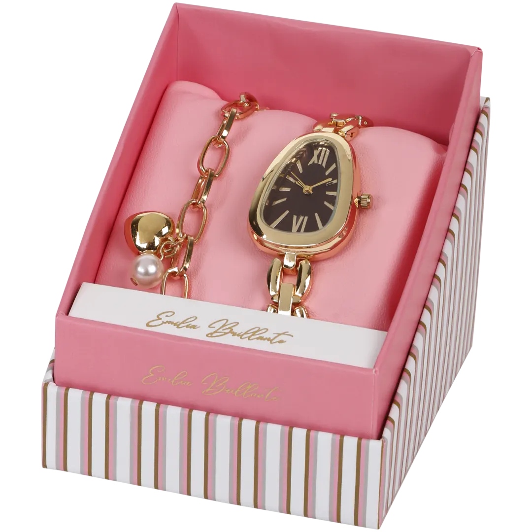 Set de regalo con reloj y pulsera para mujer