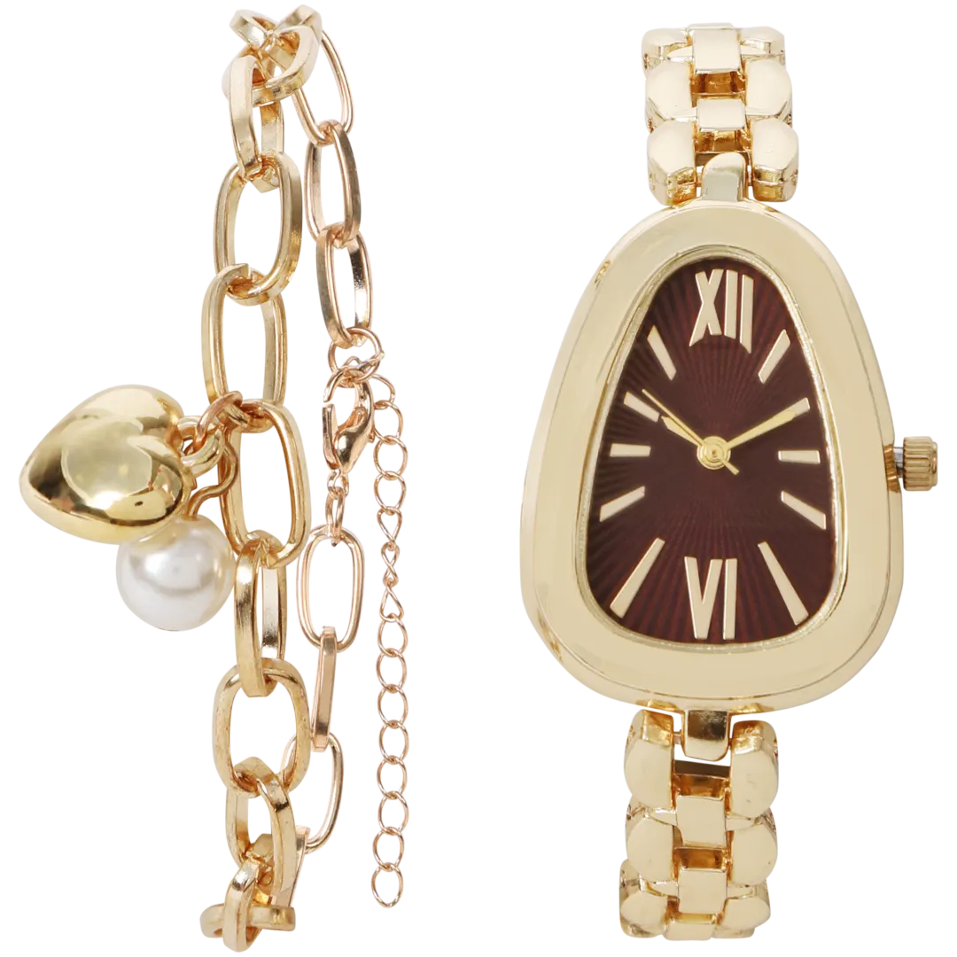 Set de regalo con reloj y pulsera para mujer