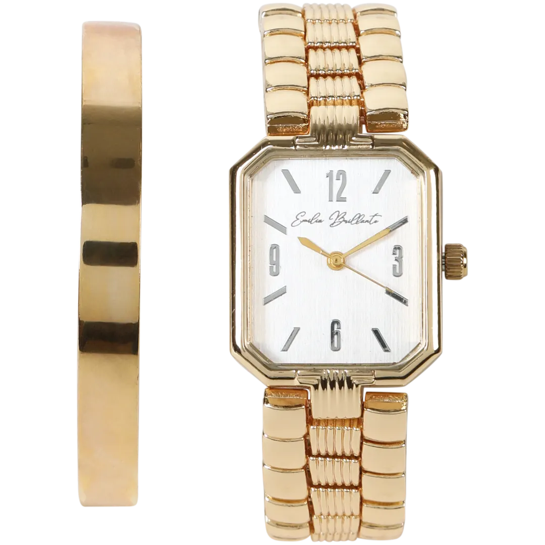 Set de regalo con reloj y pulsera para mujer