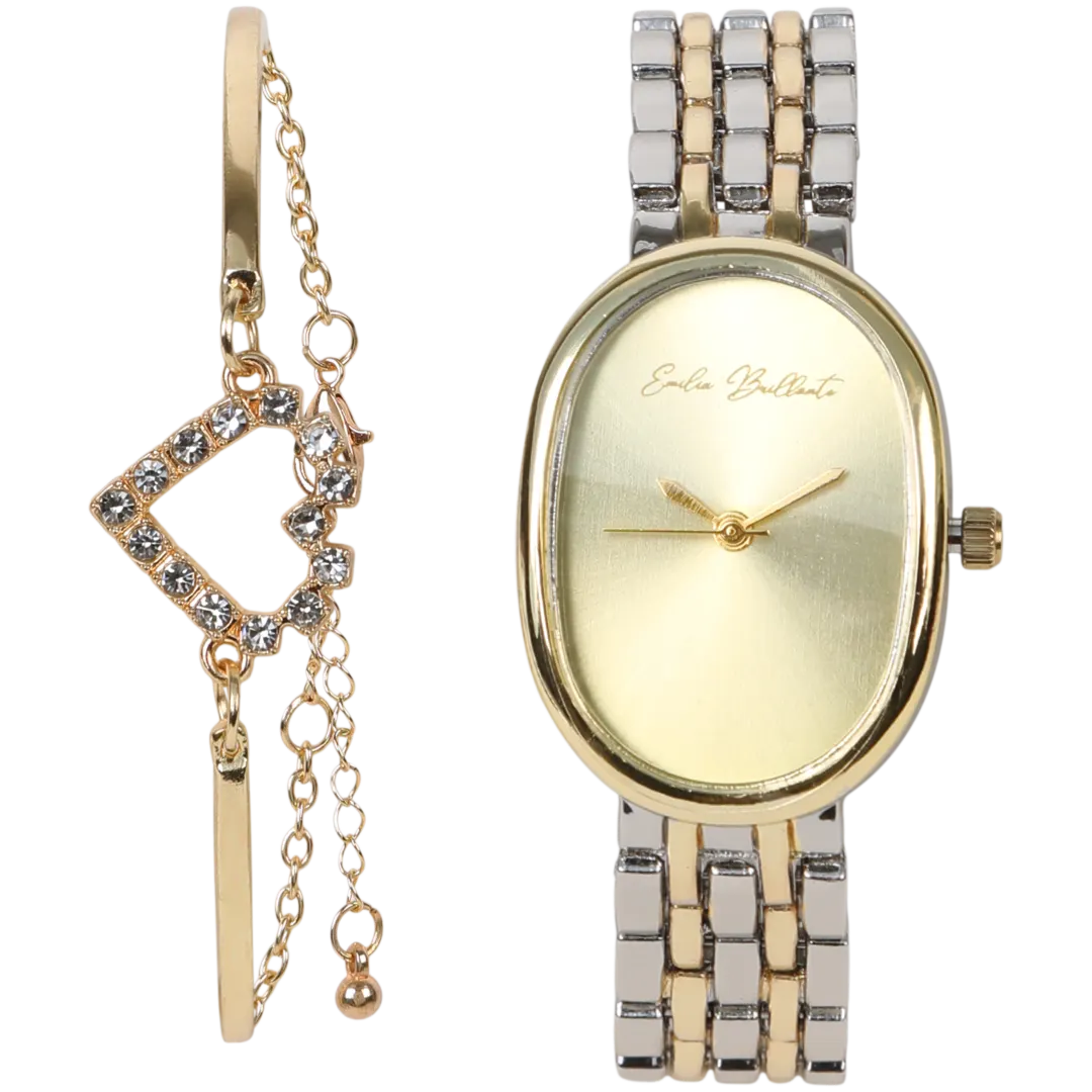 Set de regalo con reloj y pulsera para mujer