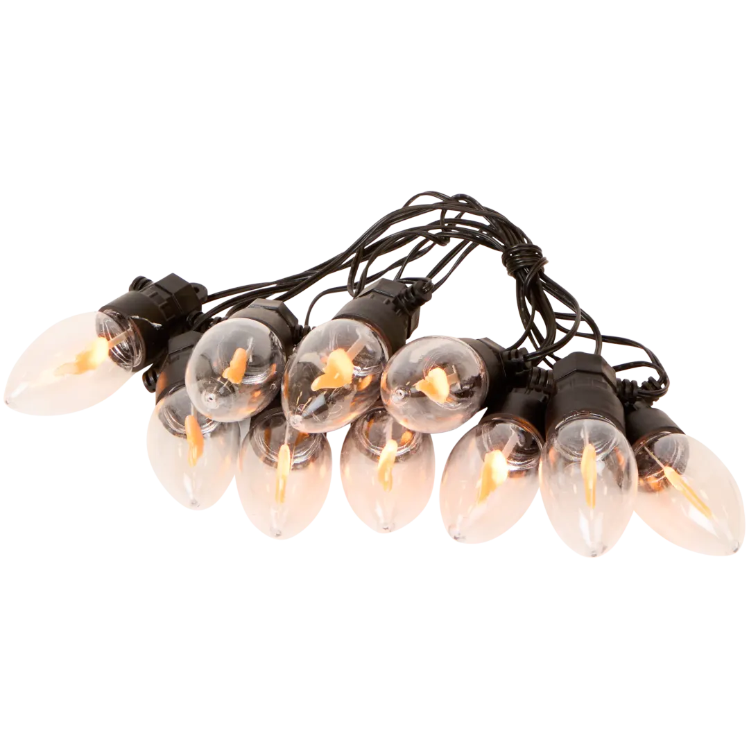 Guirlande lumineuse avec LED en forme de flamme