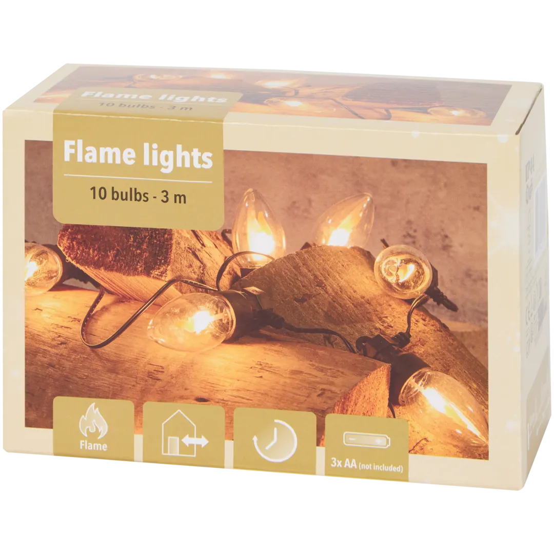 Lichtslinger met vlamvormige ledlampen