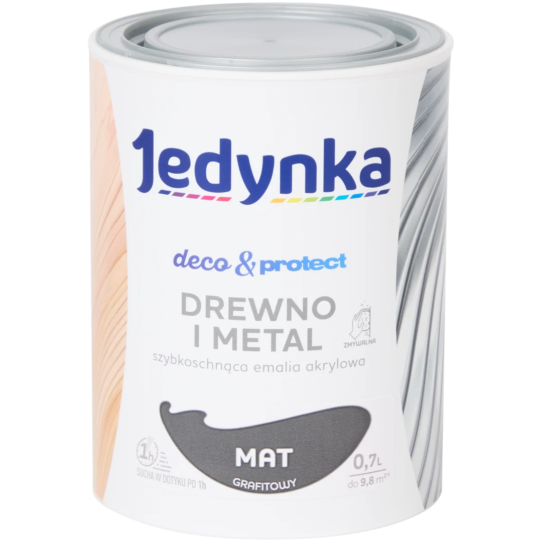 Farba Jedynka Deco & Protect grafitowy mat 1
