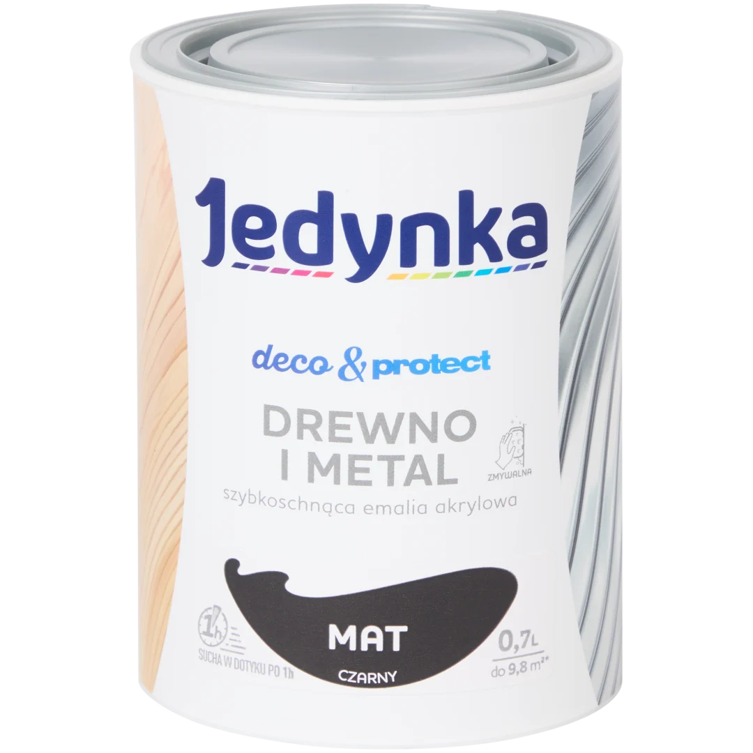 Farba Jedynka Deco & Protect czarny mat 1