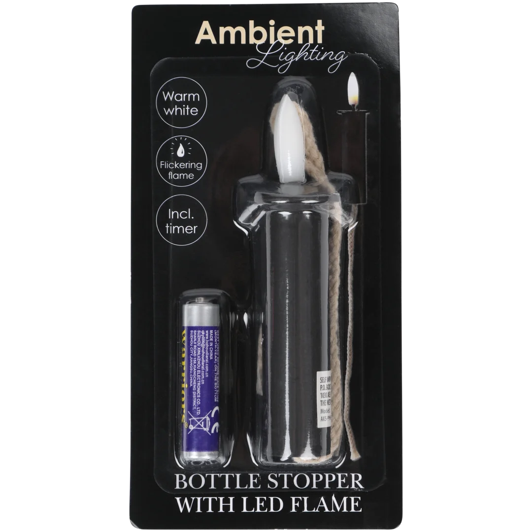 Bouchon de bouteille avec bougie LED 2