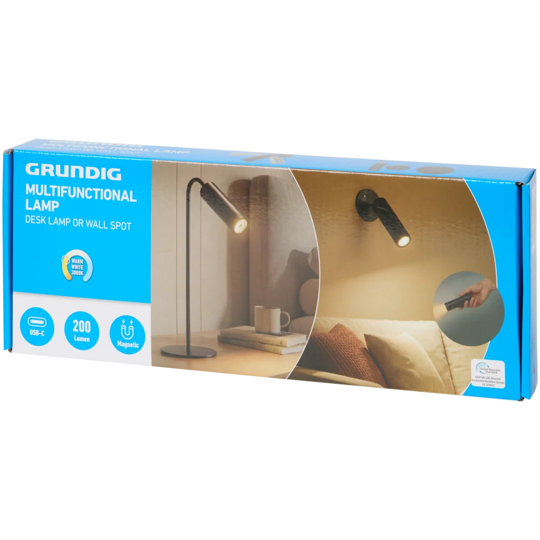 Lampe de bureau et lampe murale 2 en 1