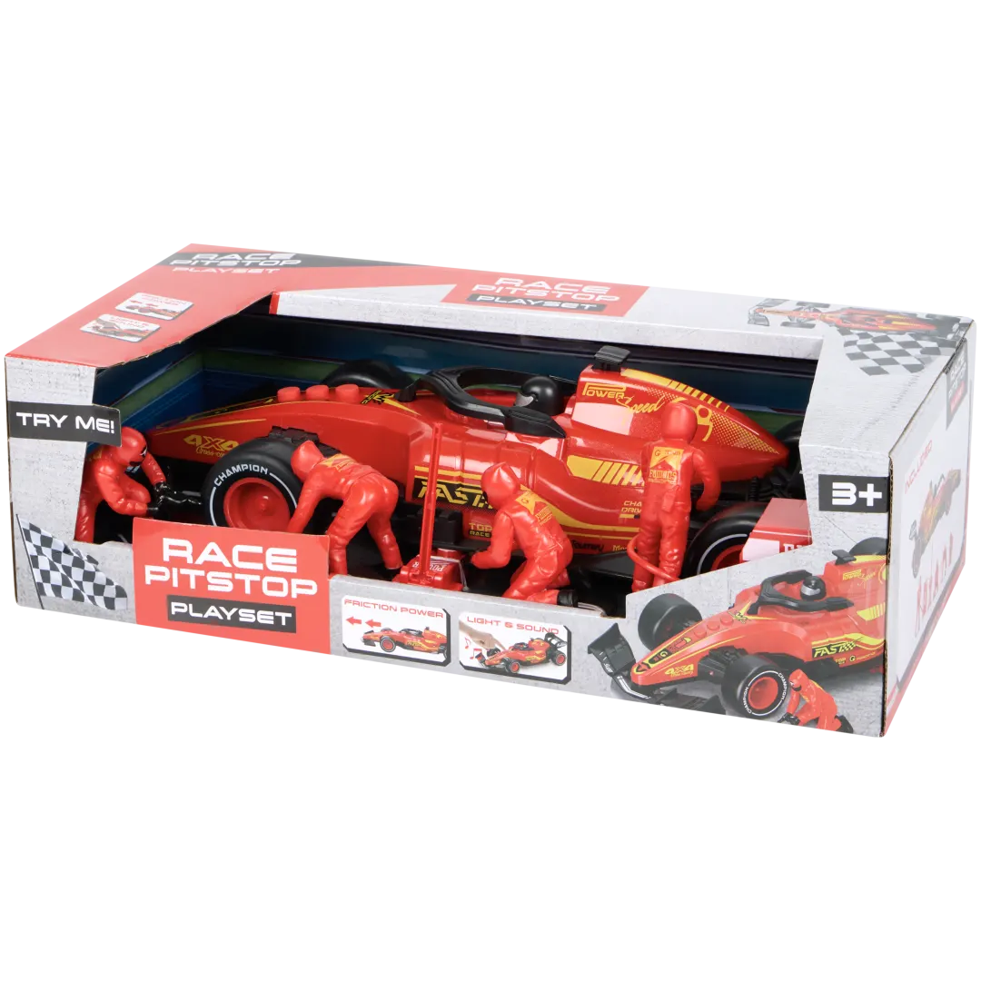 Hrací sada závodní auto v boxech
