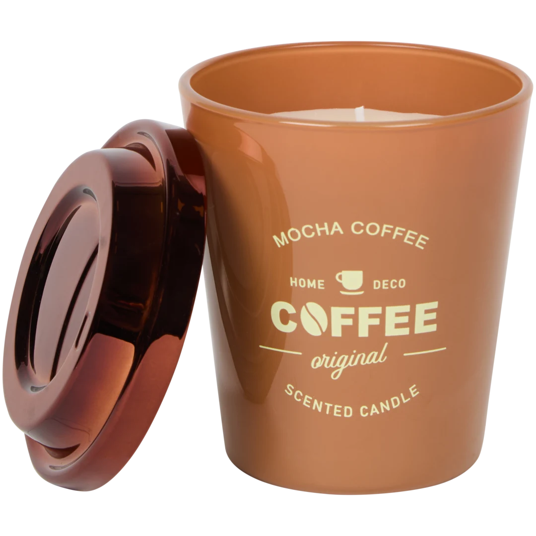 Candela profumata in tazza da caffè