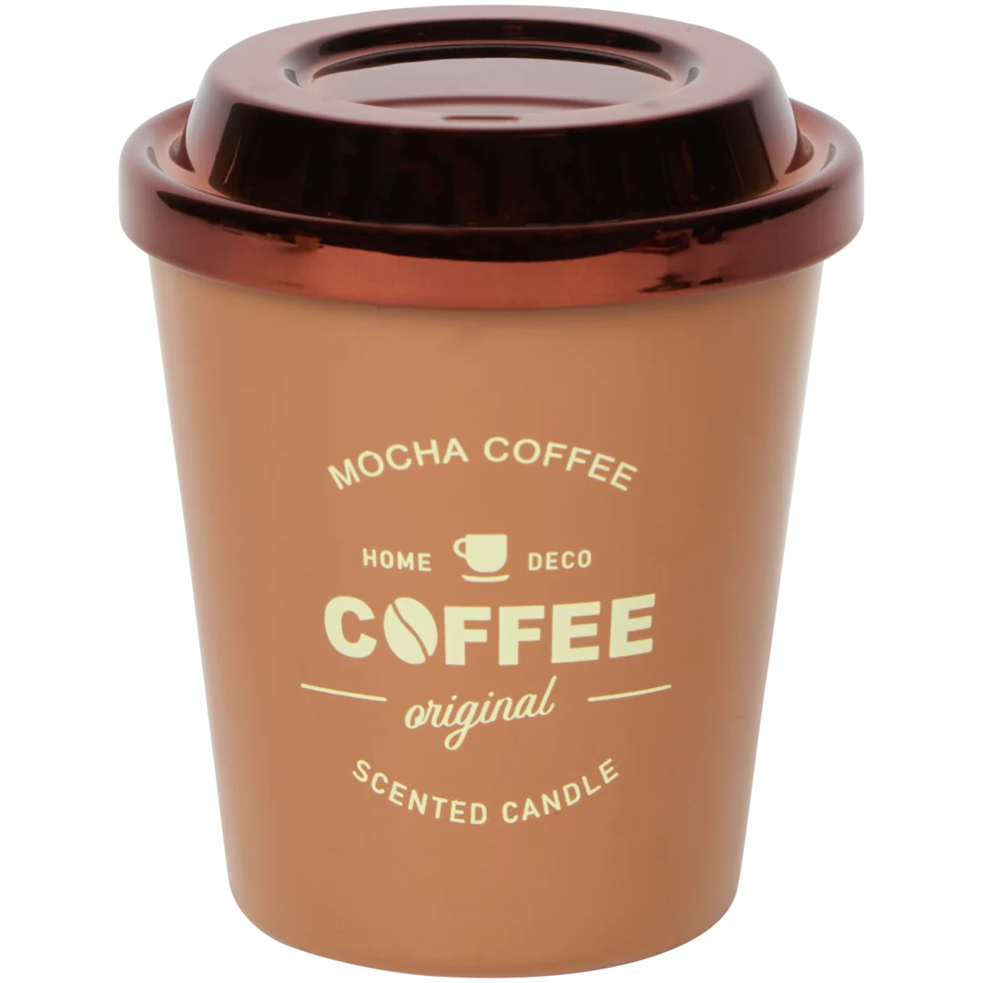 Candela profumata in tazza da caffè
