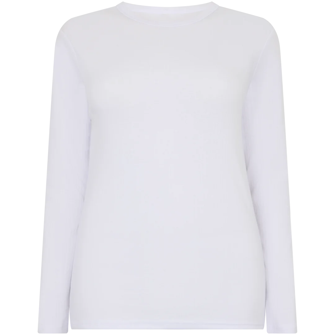 Camisola térmica de manga comprida Efeito canelado