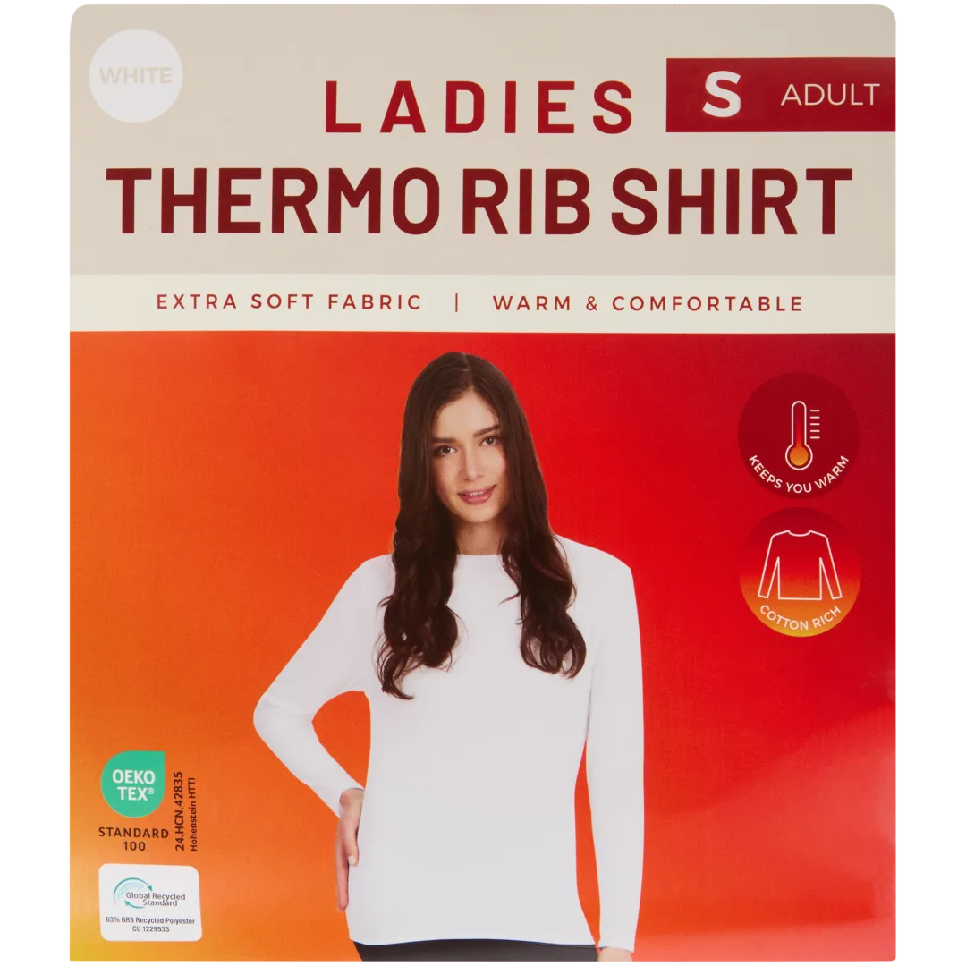 Dames thermo longsleeve Rib