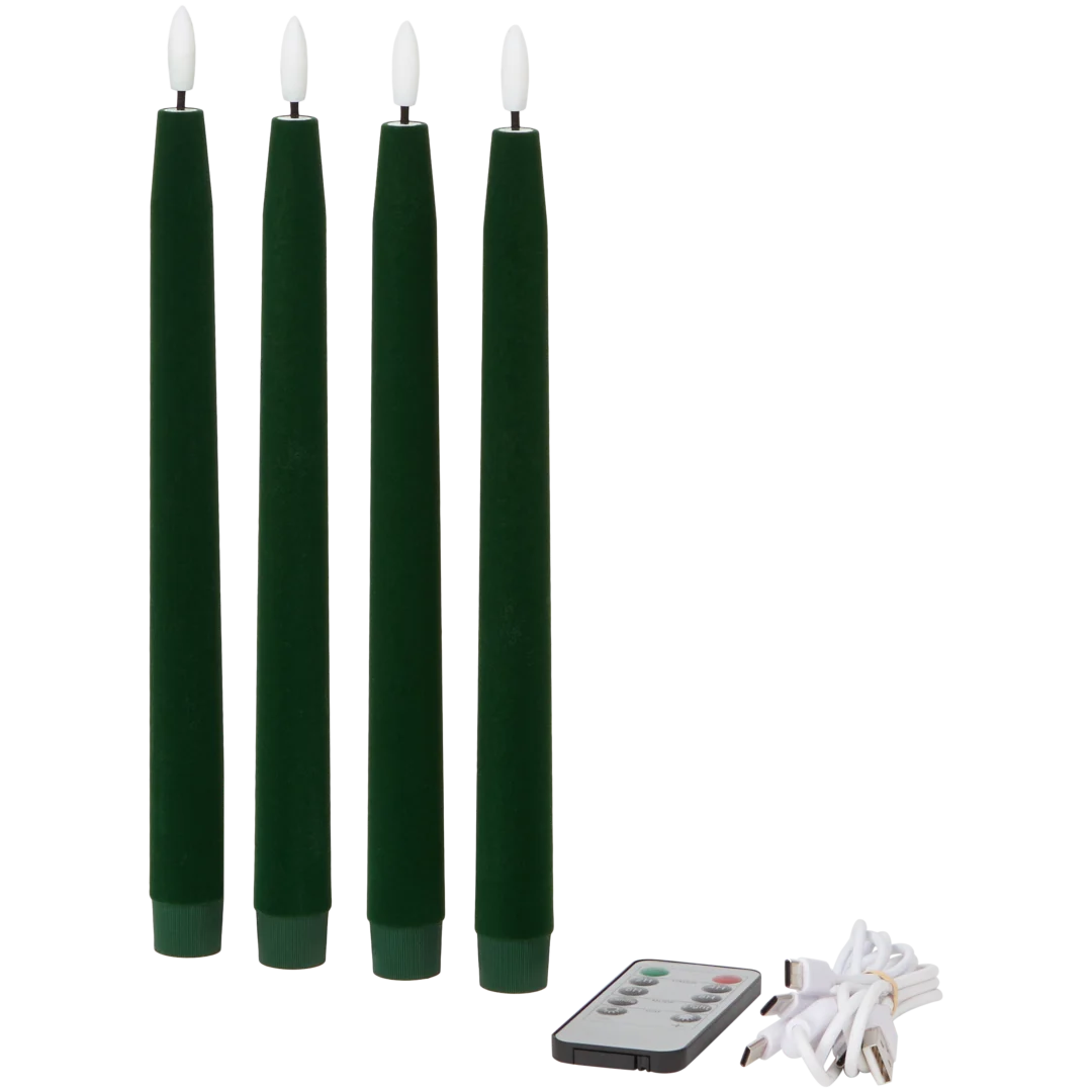 Velas de jantar LED de veludo