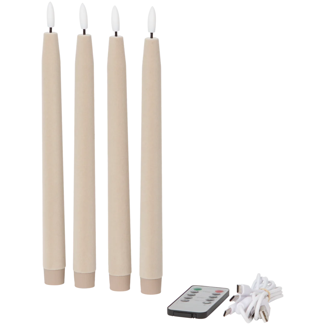 Velas de jantar LED de veludo